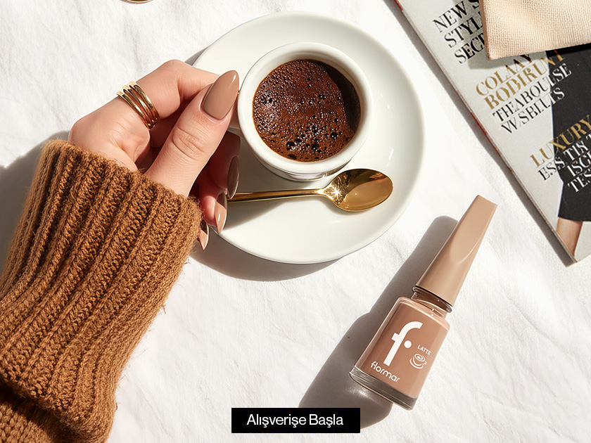 Latte Yüksek Pigmentli & Parlak Bitişli Kahve Tonlu Oje
